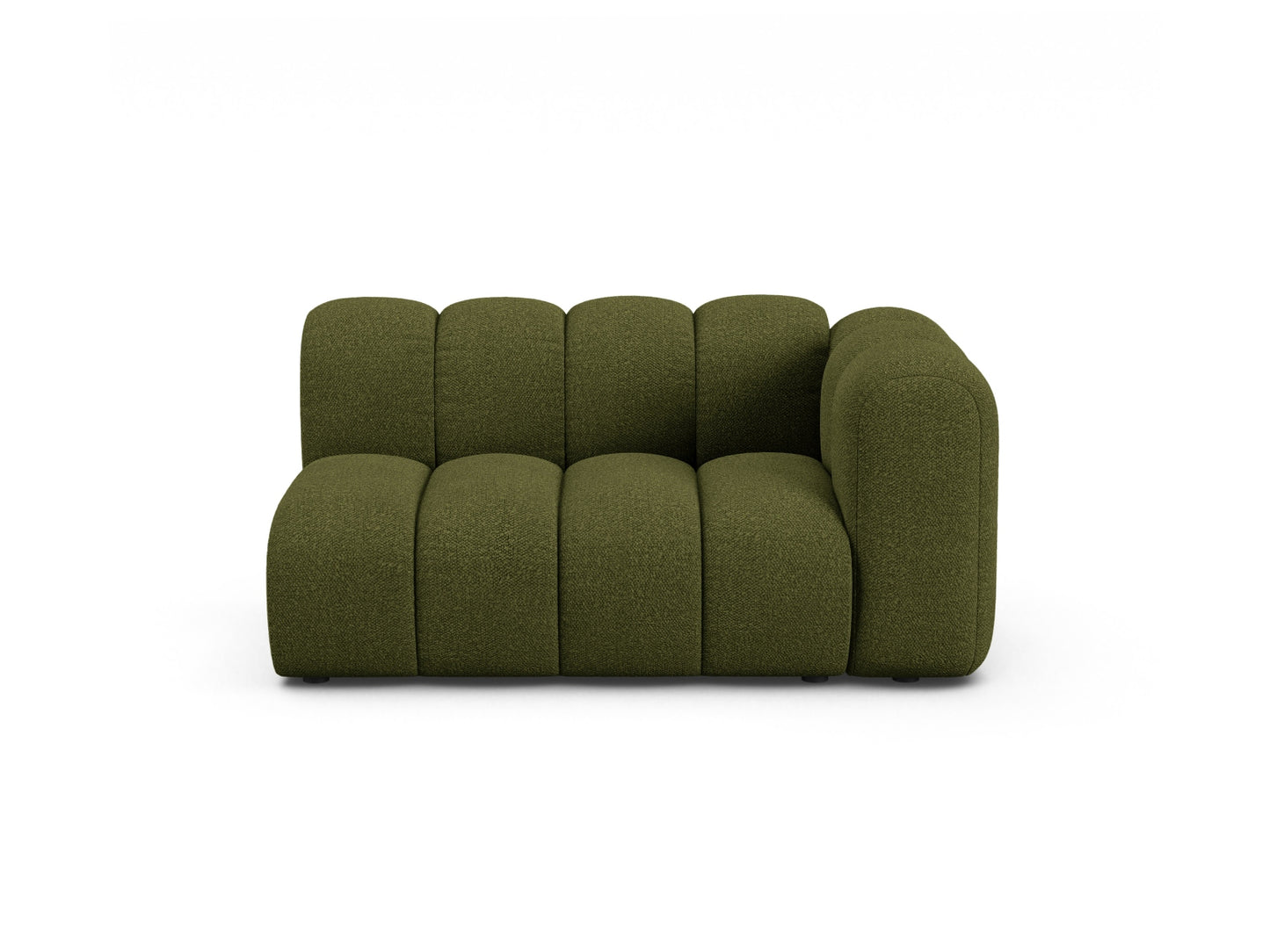Lupine — Modular Sofa Dark Olive Green (Baloo 2090) Black Plastic Right