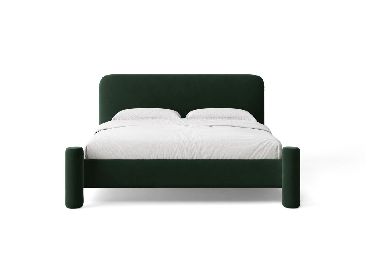 Vera — Bed (204x223x100 cm) Bottle Green (Casino Deep Green)