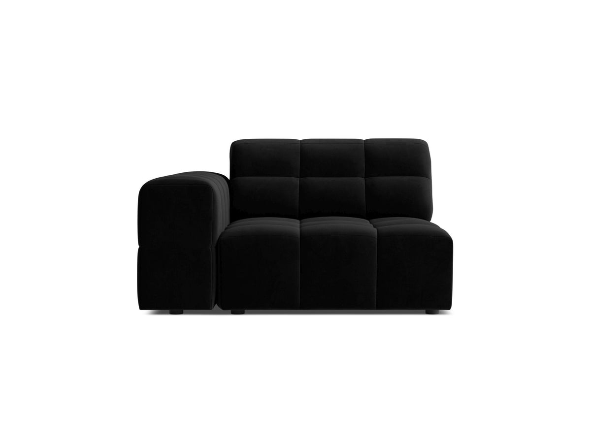 Jennifer — Modular Sofa (106x102x78 cm) Black (Bluvel 19) Left