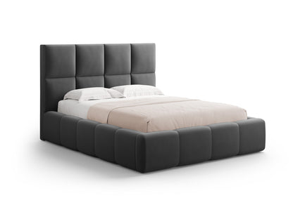 Livigno — Bed Grey (Bluvel 14) Black Plastic