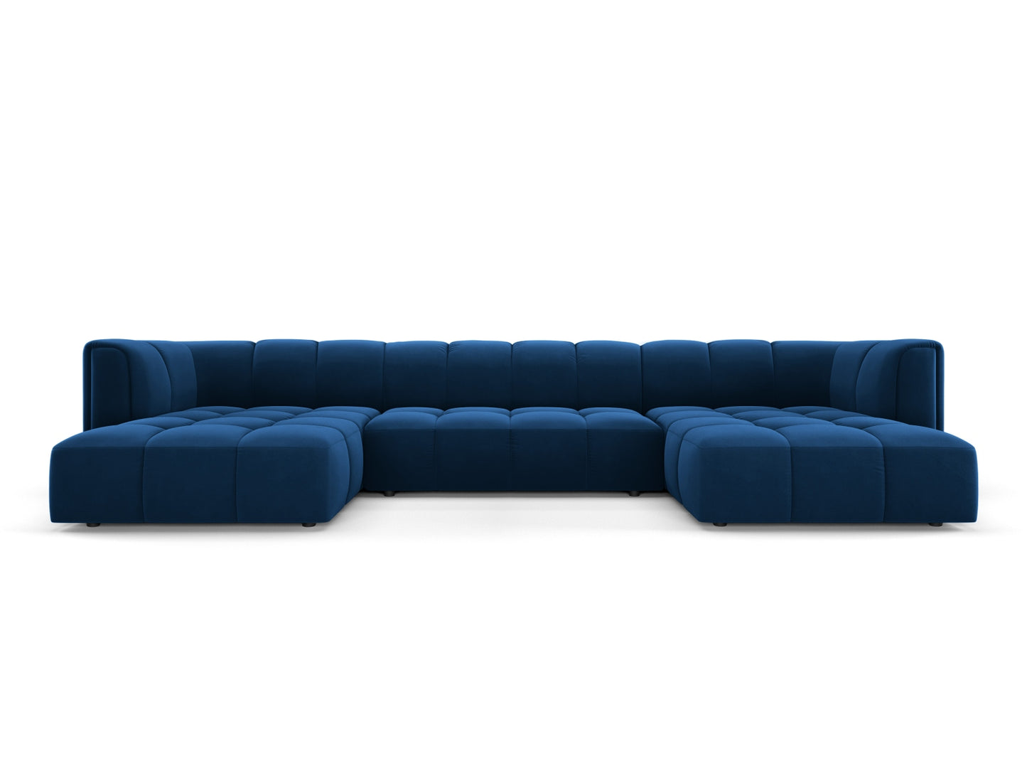 Moritz — Panoramic Sofa Royal Blue (Bluvel 86) Black Plastic