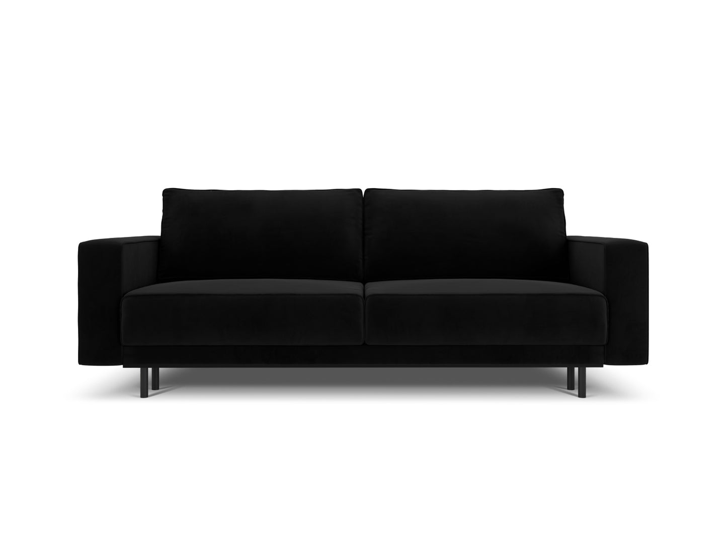 Caro — Sofa Black (Bluvel 19) Black Beech Wood