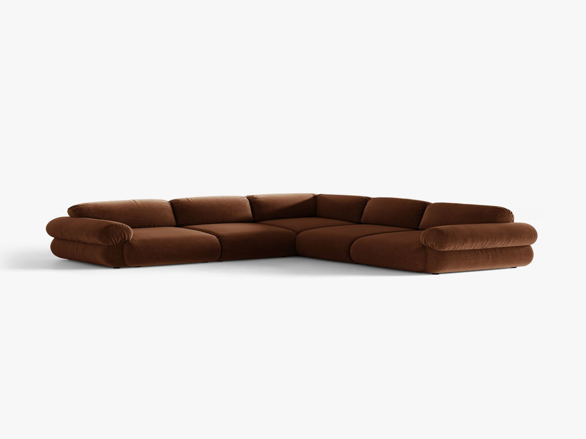 Ophelia — Corner Sofa (289x289x84 cm) Brown (Salvador 15)