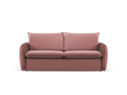 Vienna — Sofa Pink (Bluvel 52) Black Plastic