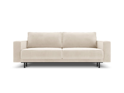 Caro — Sofa Light Beige (Bluvel 22) Black Beech Wood