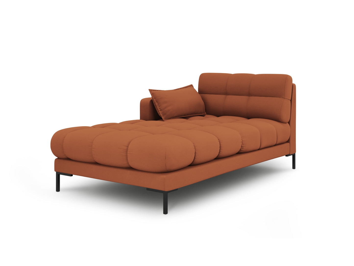 Mamaia — Chaise Longue Brick (Neve 52) Black Metal Left