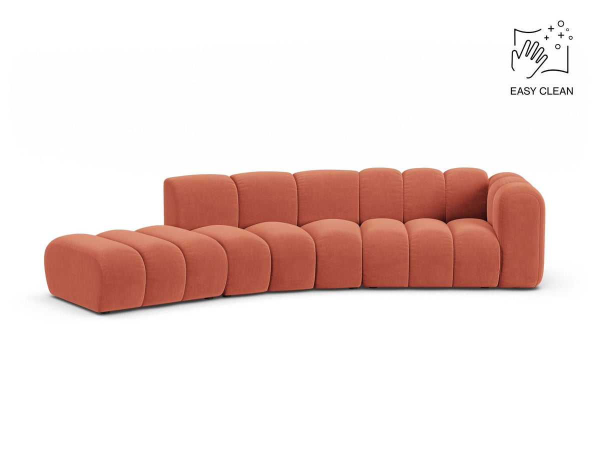 Lupine — Sofa Coral (Venus 2933) Black Plastic Right