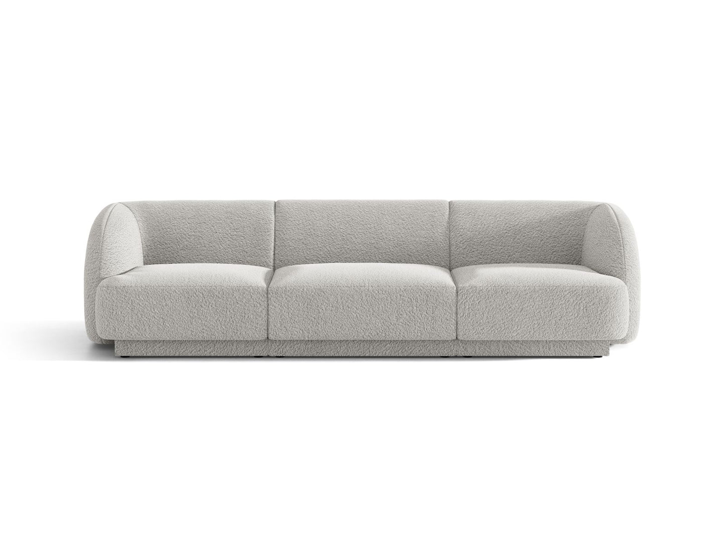 Miley — Sofa Light Grey (Baloo 2085) Black Plastic