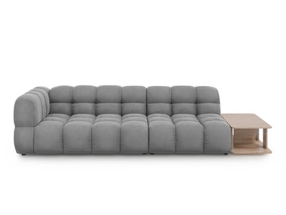 Sky — Sofa Light Grey (Casino Ash) Black Plastic Right