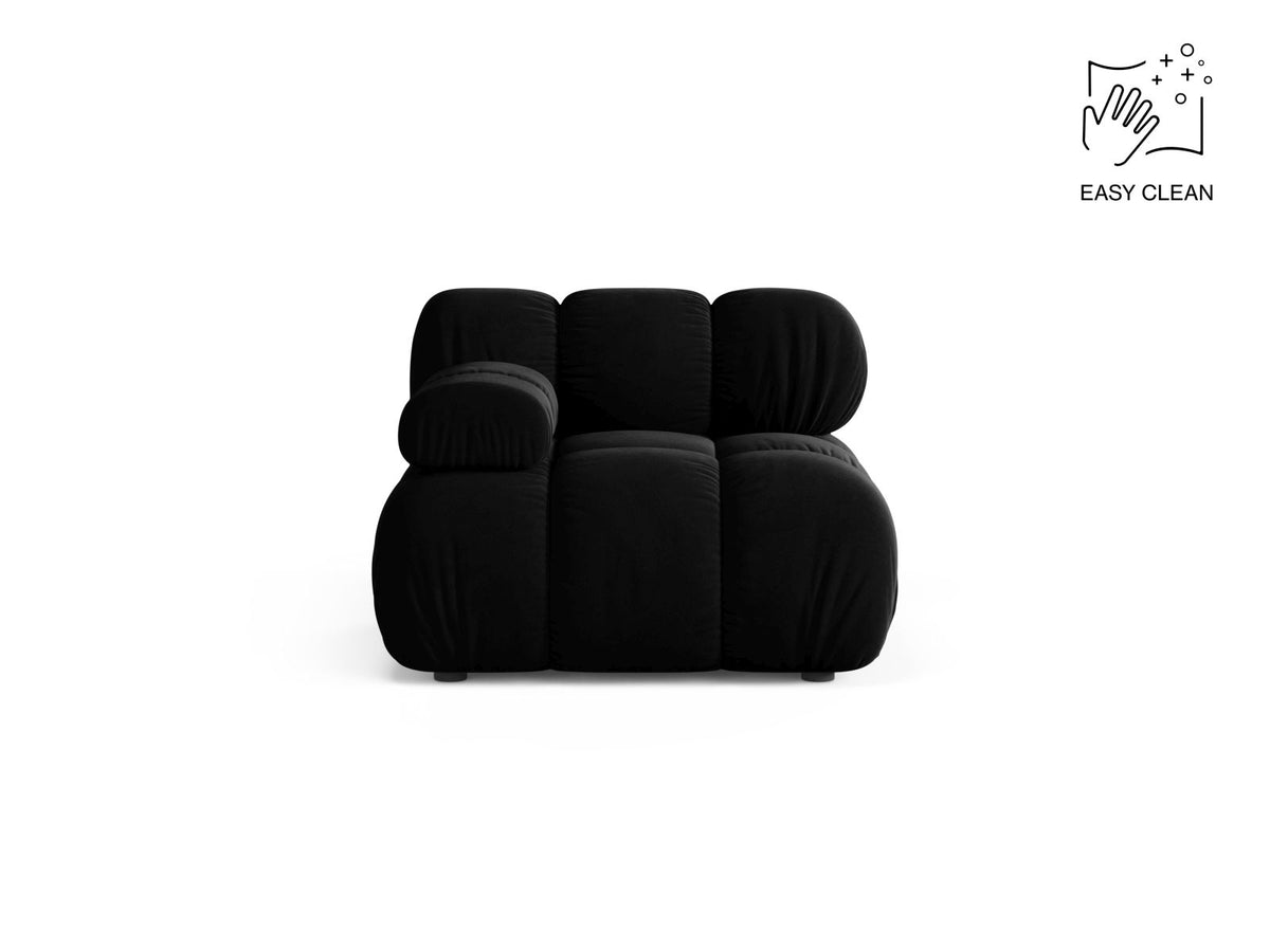 Bellis — Modular Sofa (94x94x70 cm) Black (Venus 2923) Left