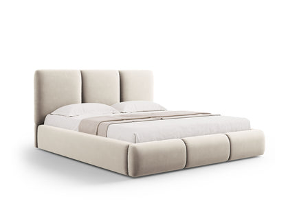 Nicolas — Bed Light Beige (Riviera 21) Black Plastic