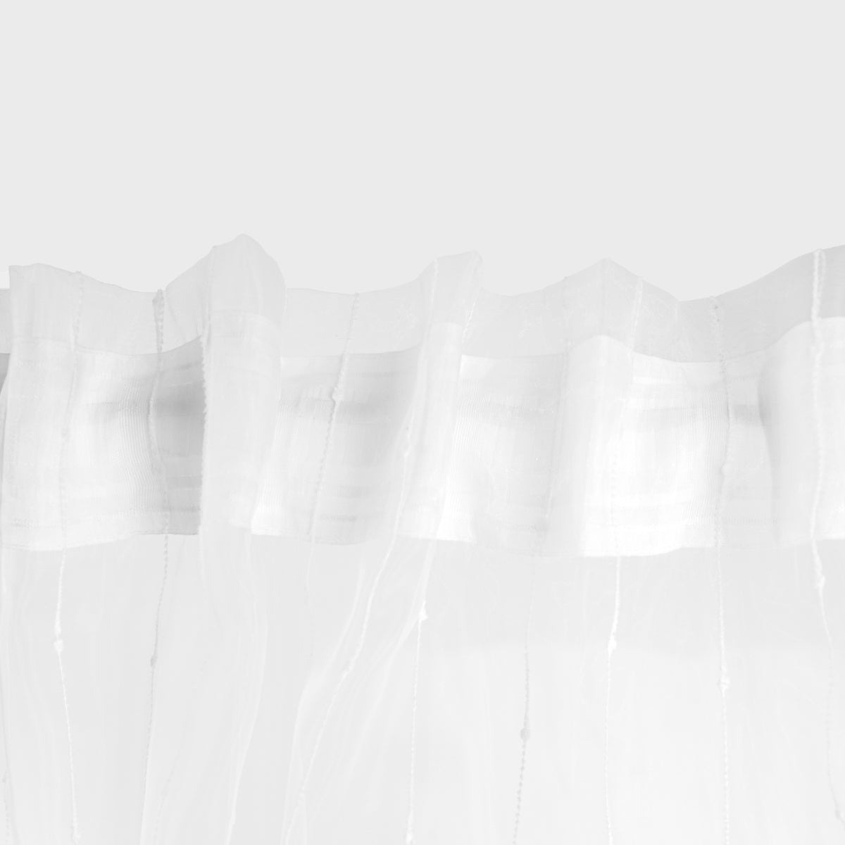 B2 Essentials White Jacquard Curtain with Tape 140x250 cm