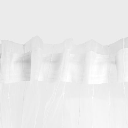 B2 Essentials White Jacquard Curtain with Tape 140x250 cm