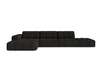 Jennifer — Corner Sofa Anthracite (Eden 21 Black) Black Plastic Left