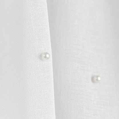 B2 Essentials Milan White Curtain with Pearls 140x250 cm