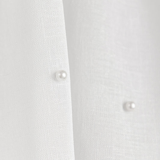 B2 Essentials Milan White Curtain with Pearls 140x250 cm