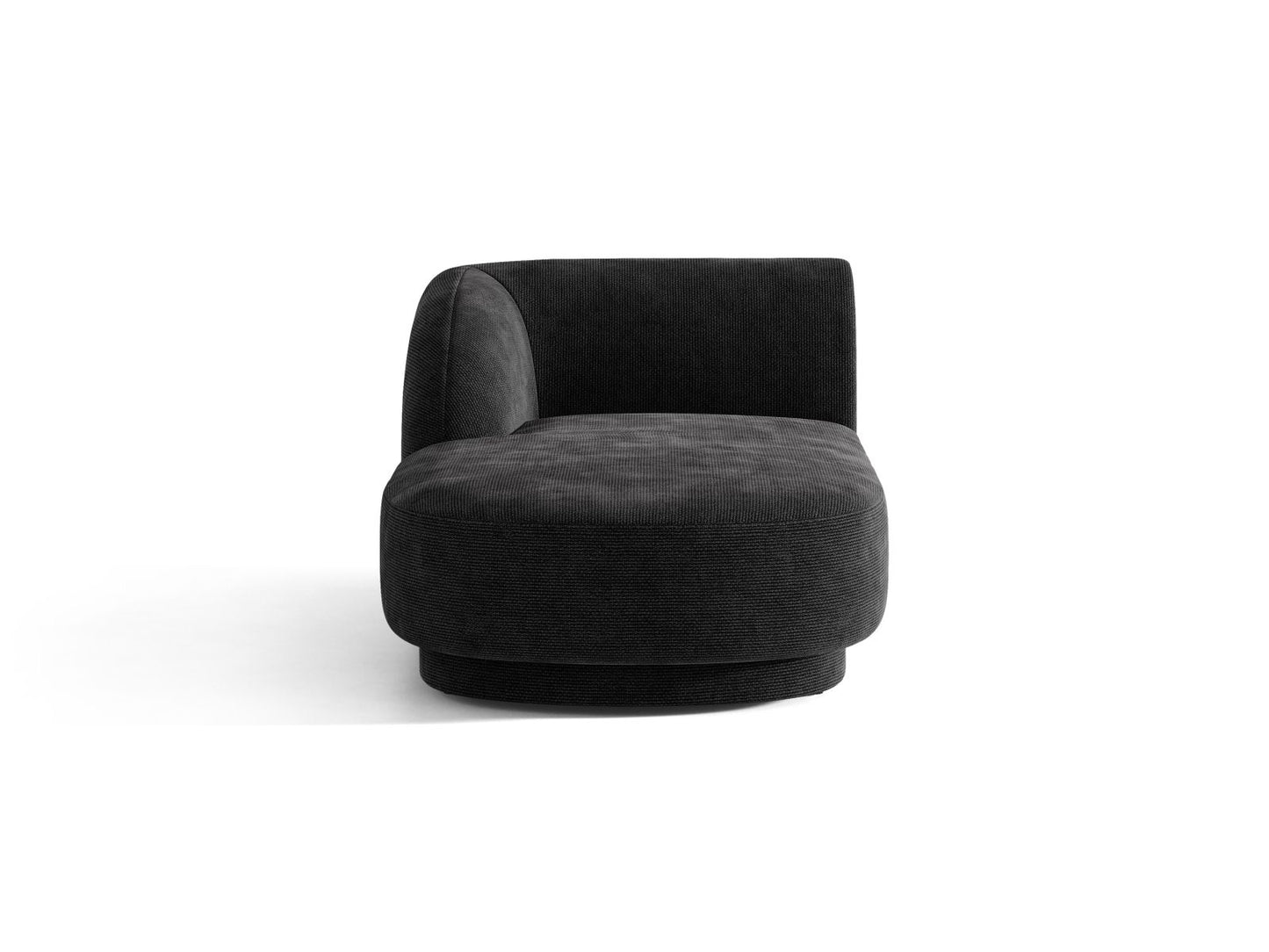 Miley — Chaise Longue Black (Haga 19) Black Plastic Left