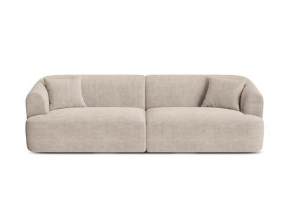 Campi — Sofa Cappuccino (Lincoln 09D) Black Plastic