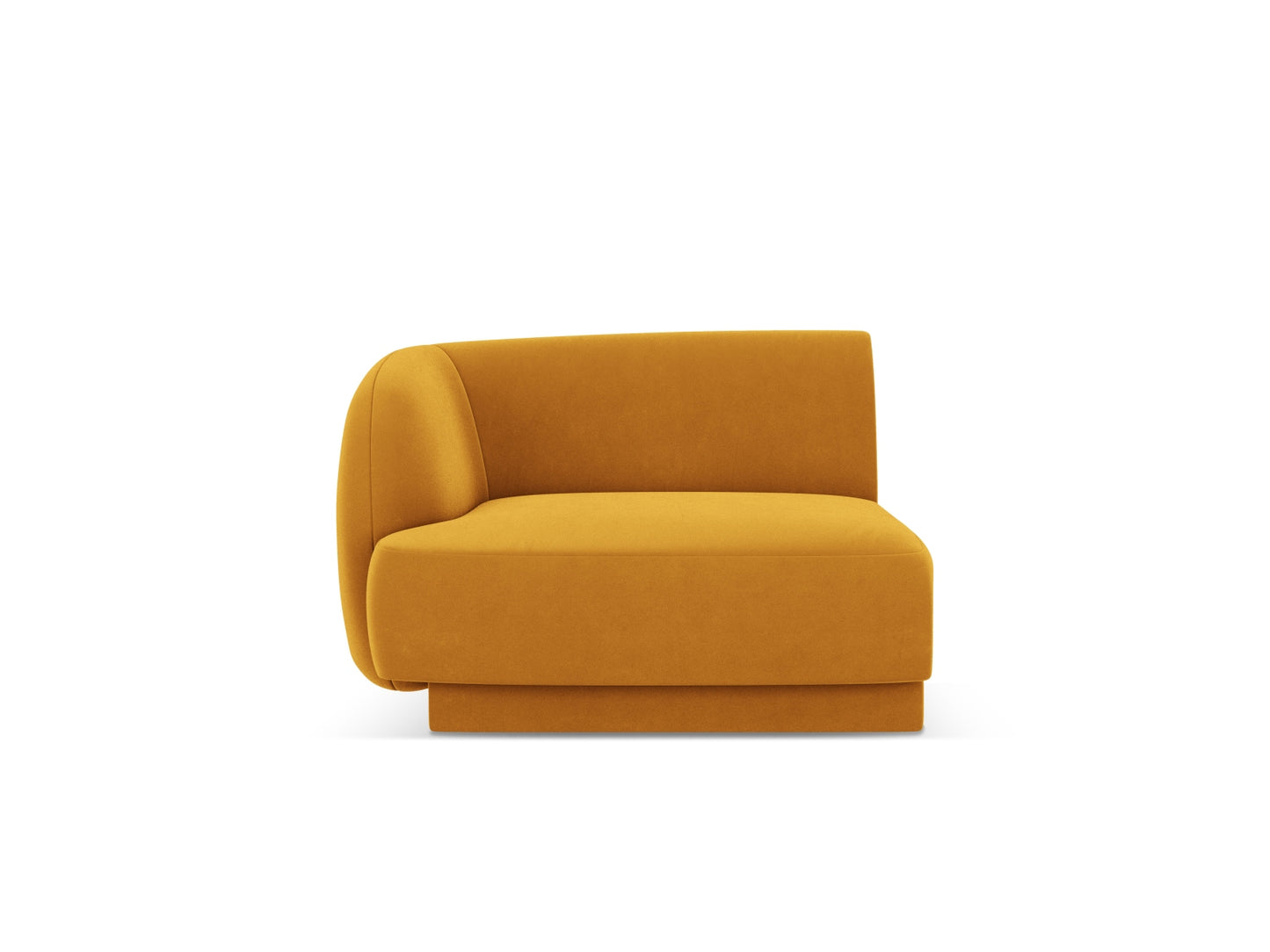 Miley — Modular Sofa Yellow (Bluvel 68) Black Plastic Left