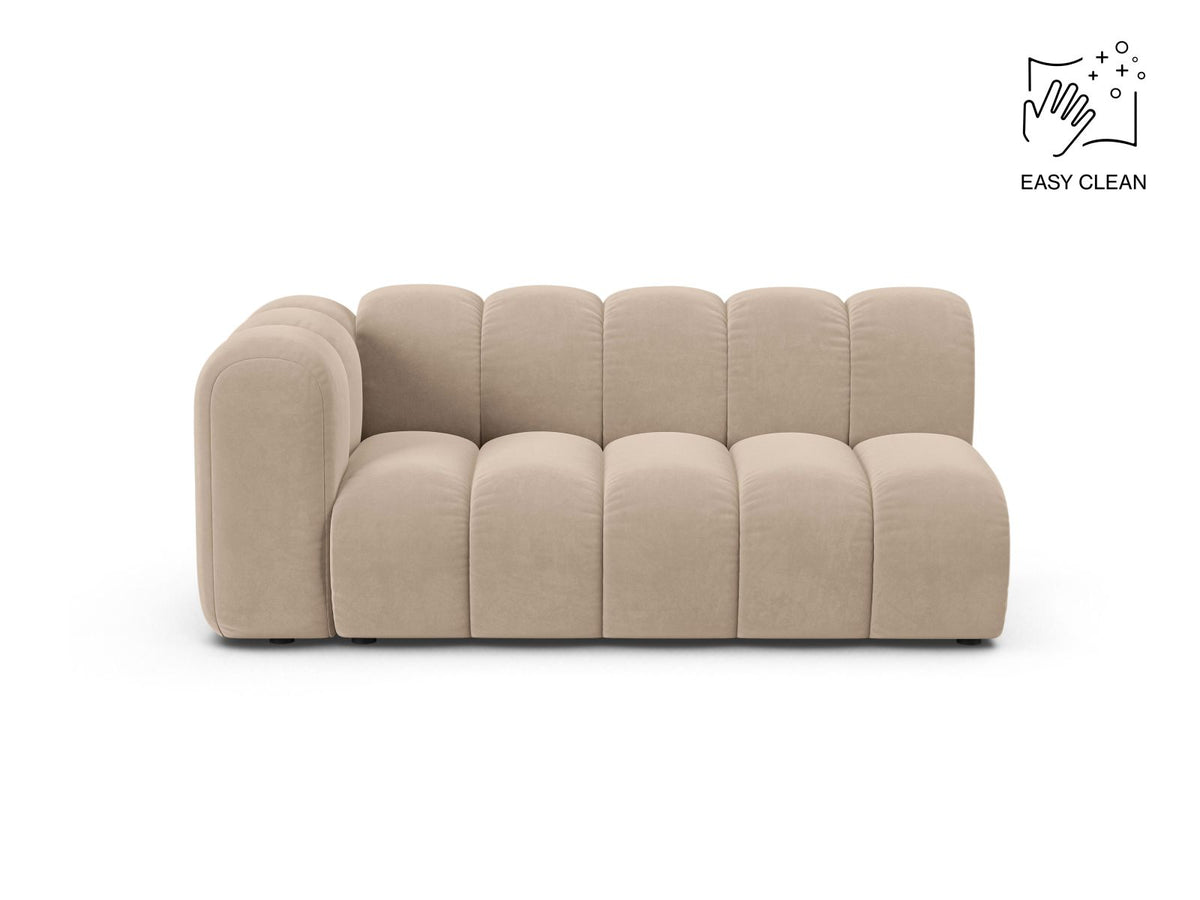 Lupine — Modular Sofa Beige (Venus 2928) Black Plastic Left