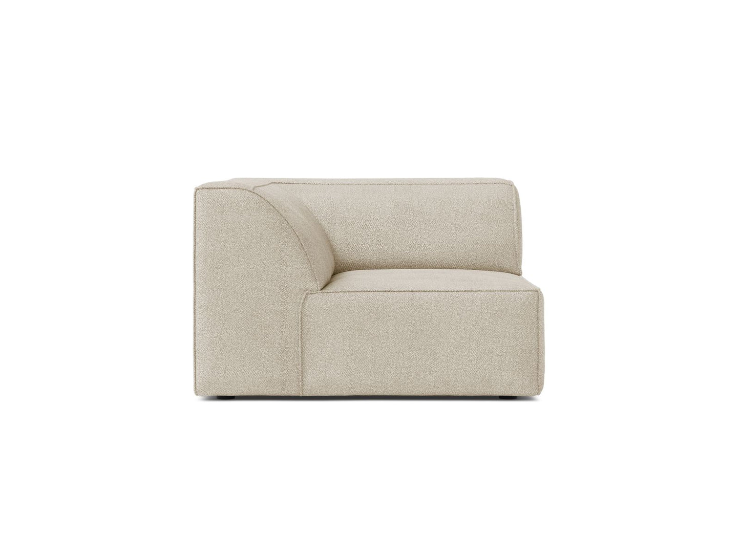 Jodie — Modular Sofa Beige (Baloo 2074) Black Plastic