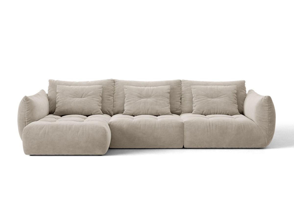 Bloom — Corner Sofa (327x152x97 cm) Light Beige (Casino Pearl) Left