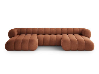 Koge — Panoramic Sofa Brick (Eden 10 Terra) Black Plastic