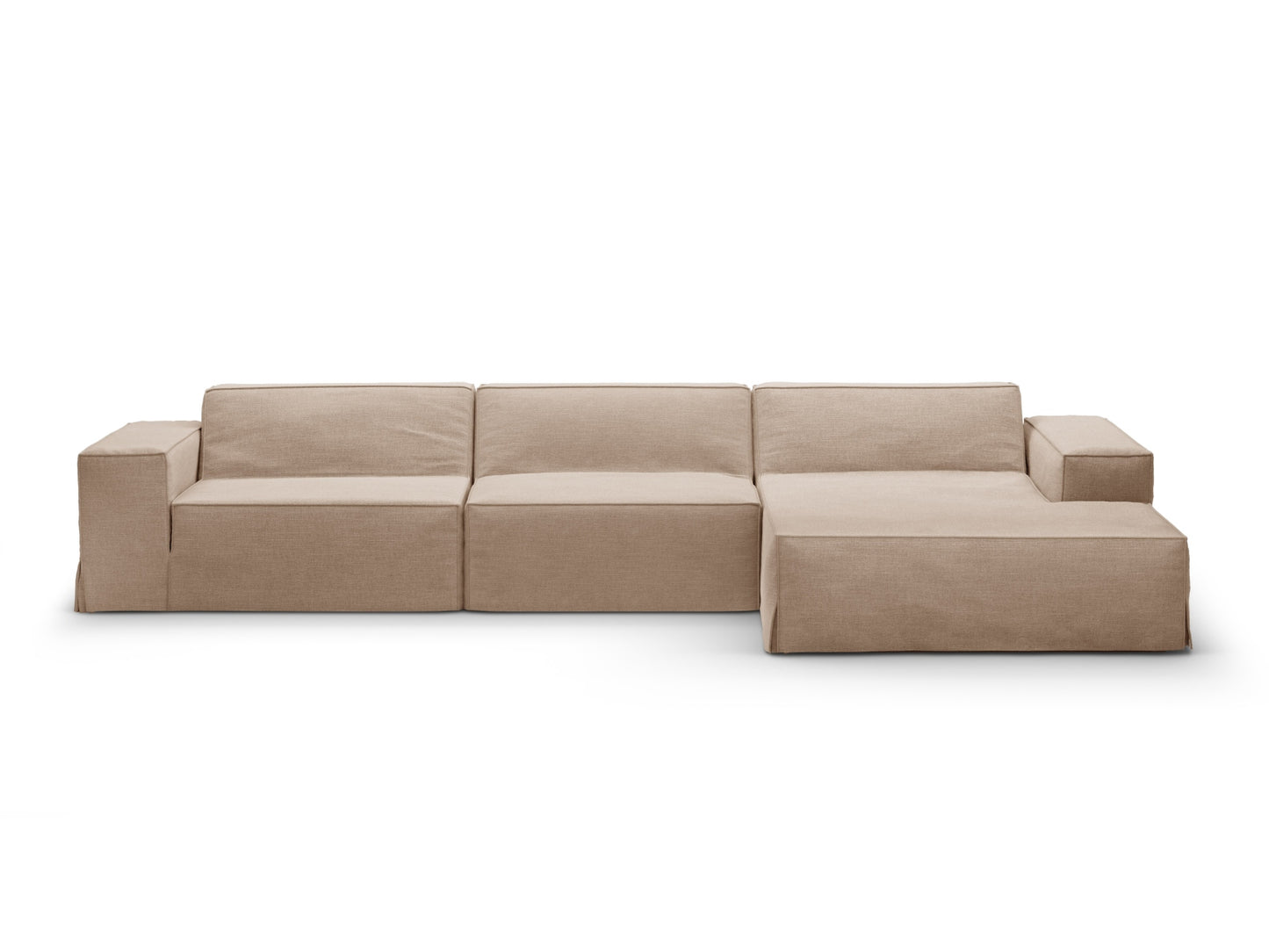 Jodie — Corner Sofa (284x162x77 cm) Sand (LINS 32) Right
