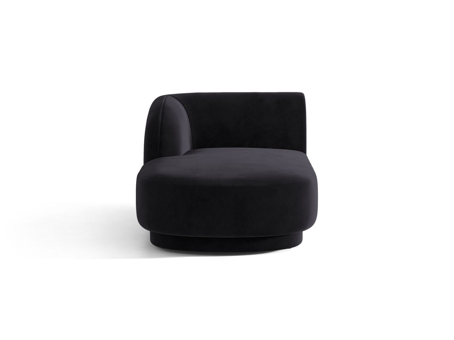 Miley — Chaise Longue Black (Venus 2923) Black Plastic Left