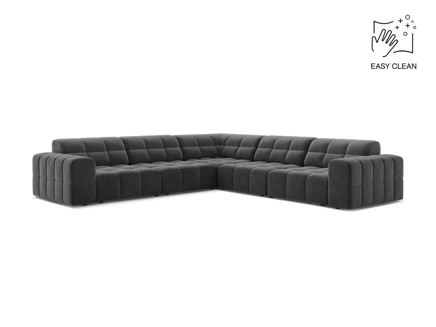 Jennifer — Corner Sofa (285x285x78 cm) Grey (Venus 2930)