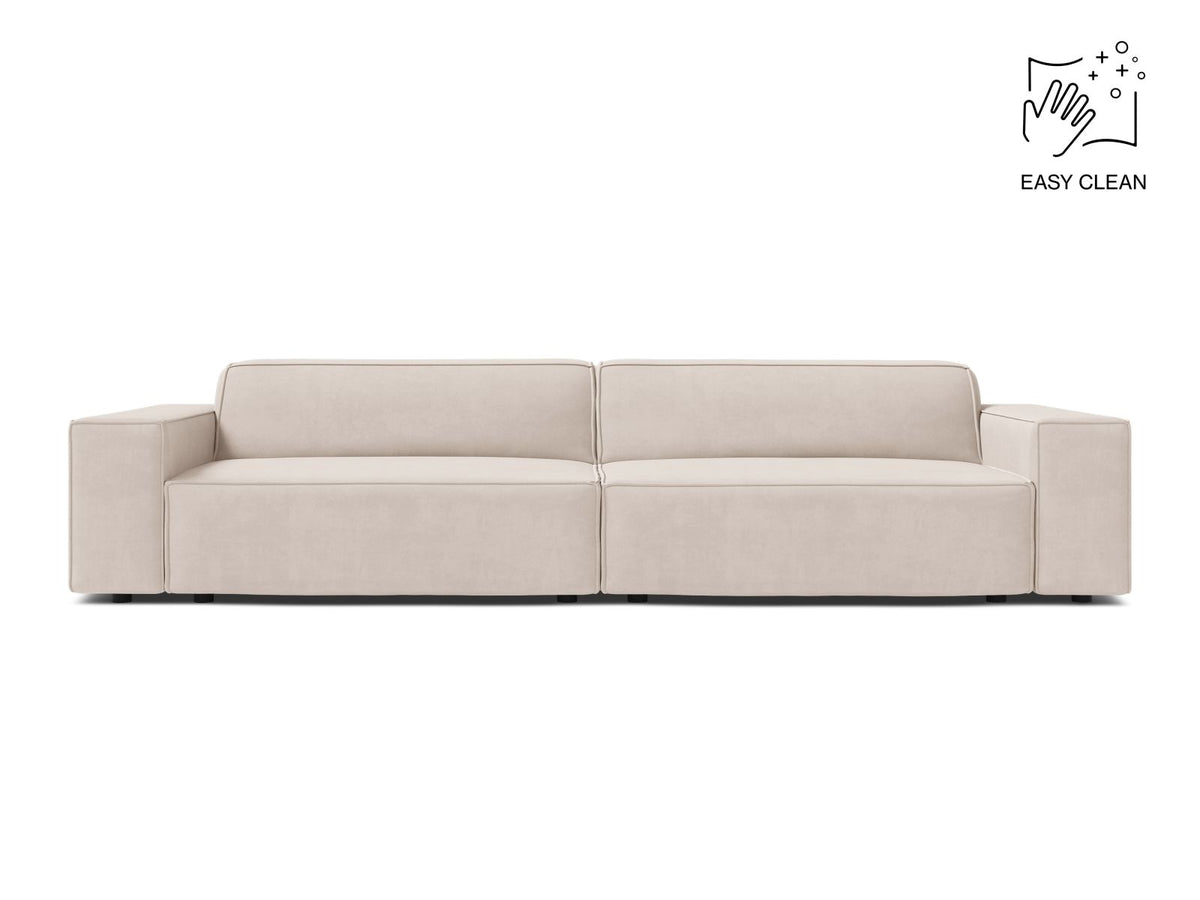 Jodie — Sofa Light Beige (Venus 2927) Black Plastic
