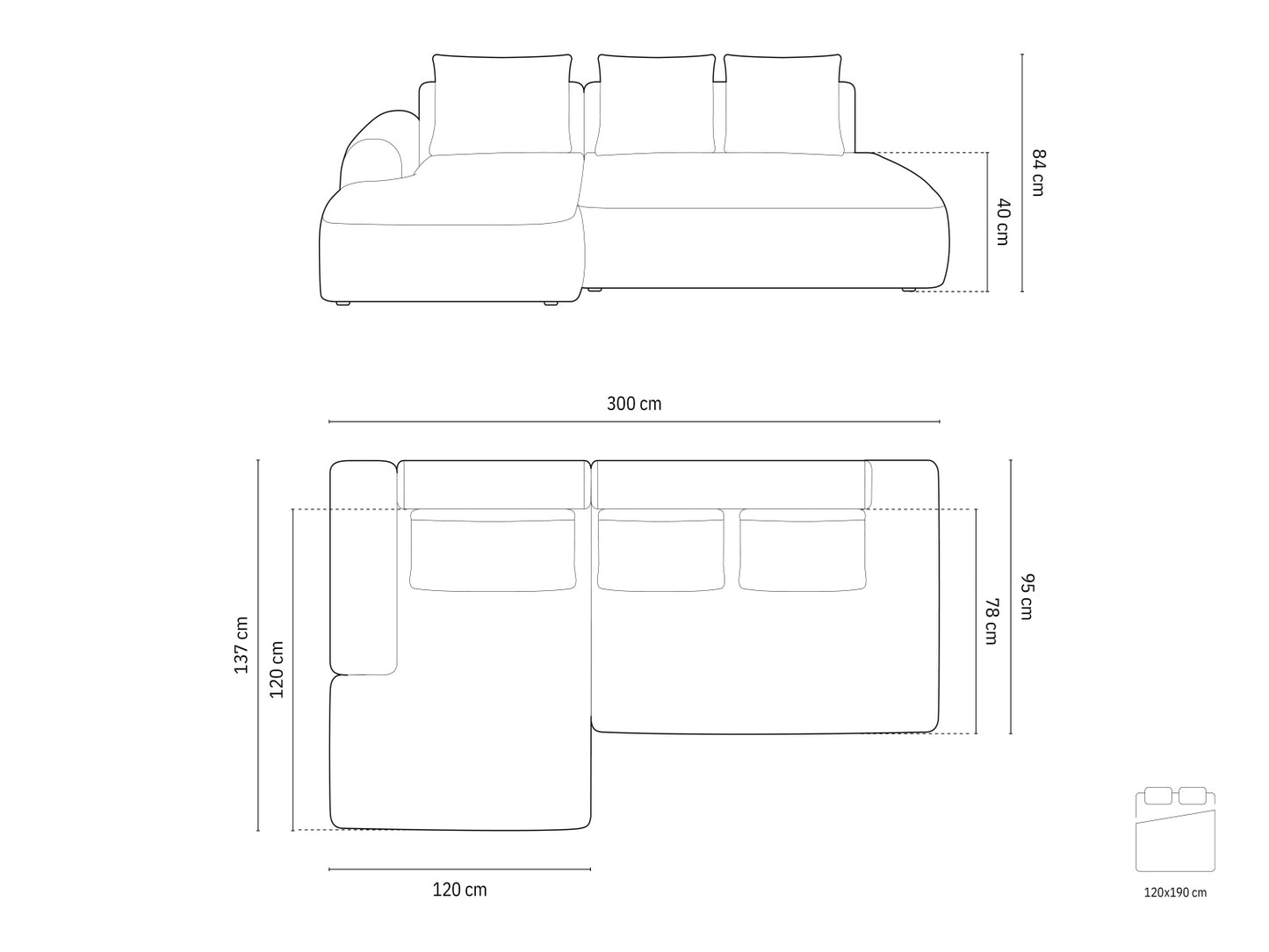 Calma — Corner Sofa (275x142x84 cm)