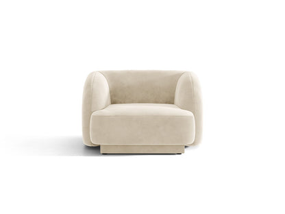 Miley — Armchair Light Beige (Venus 2927) Black Plastic