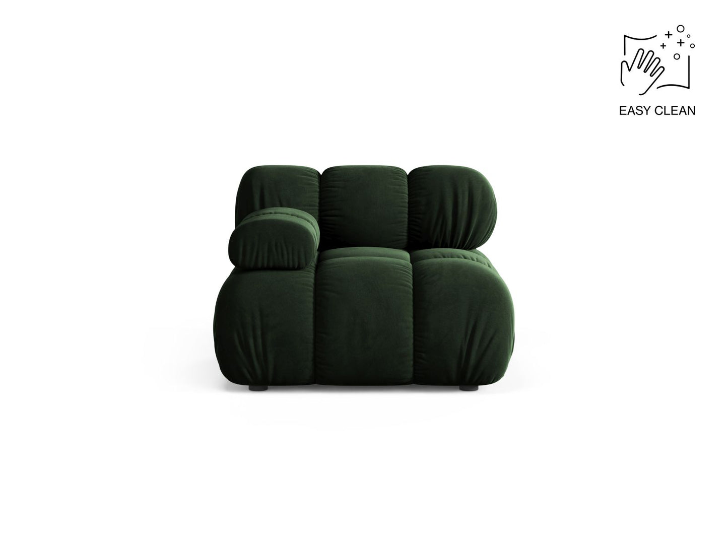 Bellis — Modular Sofa (94x94x70 cm) Bottle Green (Venus 2940) Left