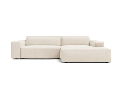 Jodie — Corner Sofa (224x162x77 cm) Light Beige (Bluvel 22) Right