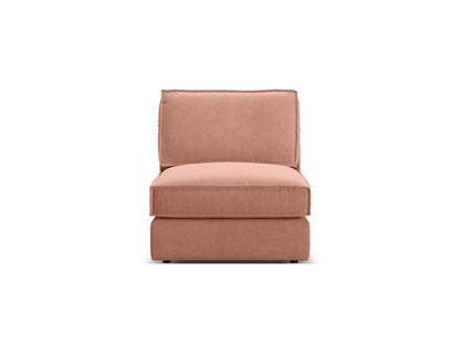 Pola — Modular Sofa Pink (Salvador 11) Black Plastic