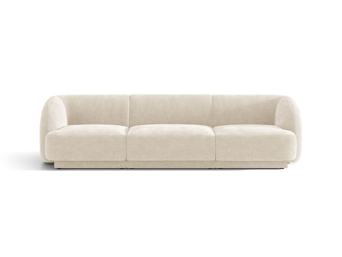 Miley — Sofa Ivory (Eden 1 Ivory) Black Plastic