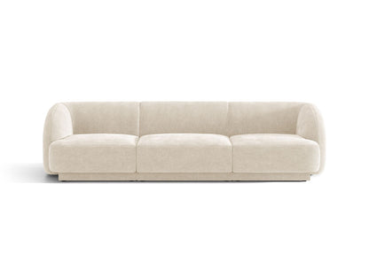 Miley — Sofa Ivory (Eden 1 Ivory) Black Plastic