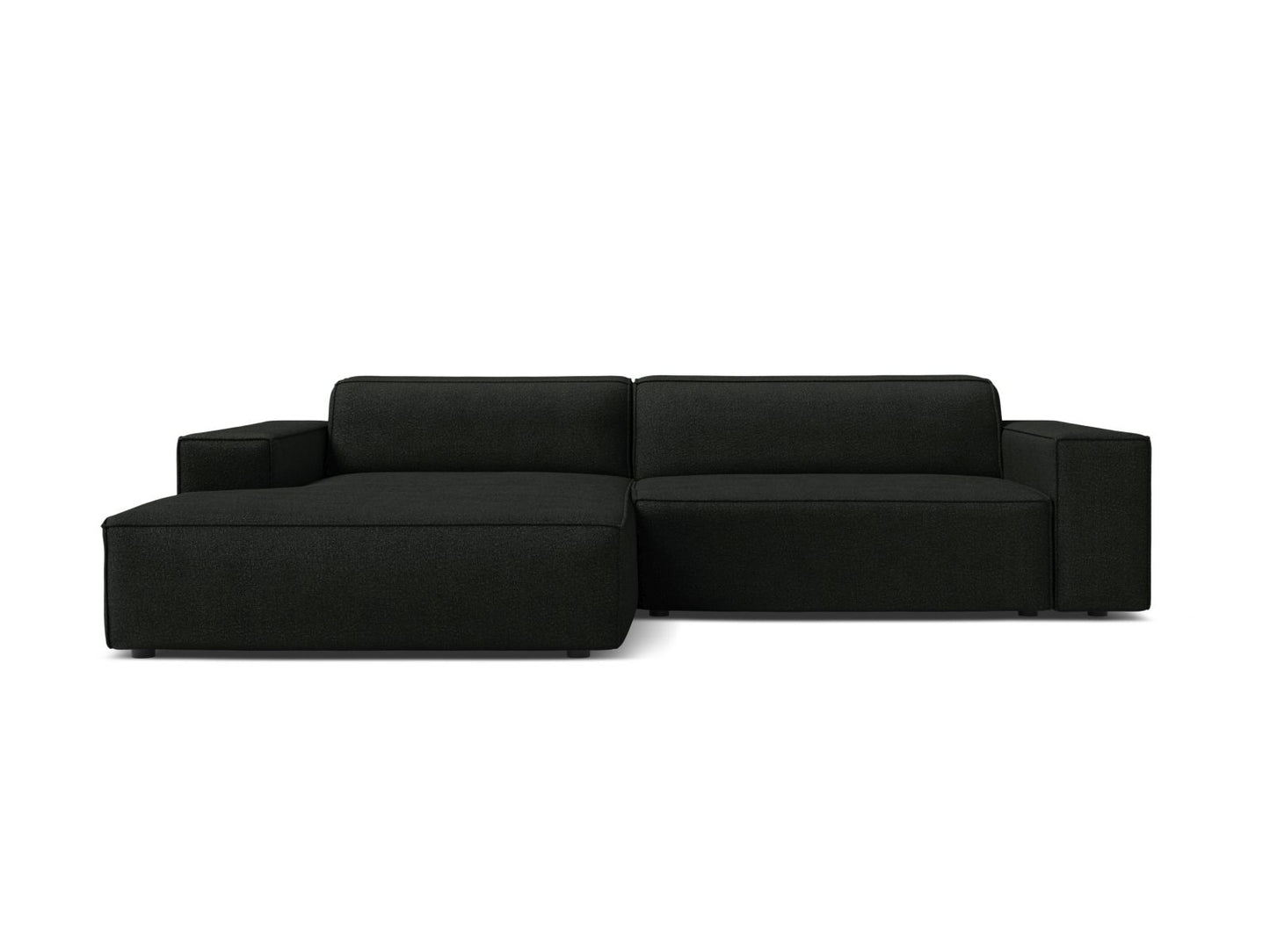 Jodie — Corner Sofa (224x162x77 cm) Black (Baloo 2082) Left