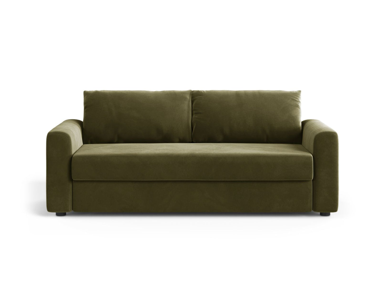 David — Sofa Green (Salvador 8) Black Plastic