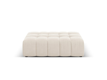 Chicago — Pouf Light Beige (Bluvel 22) Black Plastic