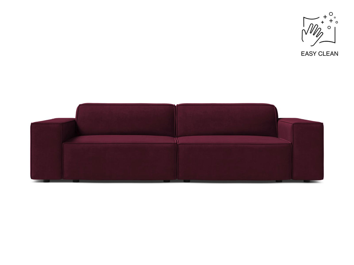 Jodie — Sofa Burgundy (Venus 2932) Black Plastic