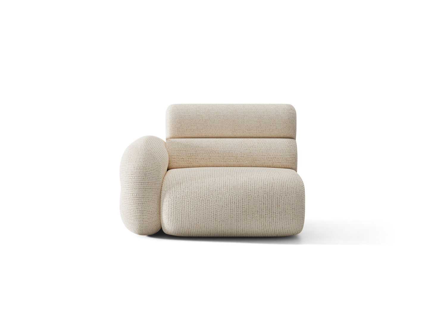 Neo — Modular Sofa (110x100x83 cm) Light Beige (SILENCIO 06) Left