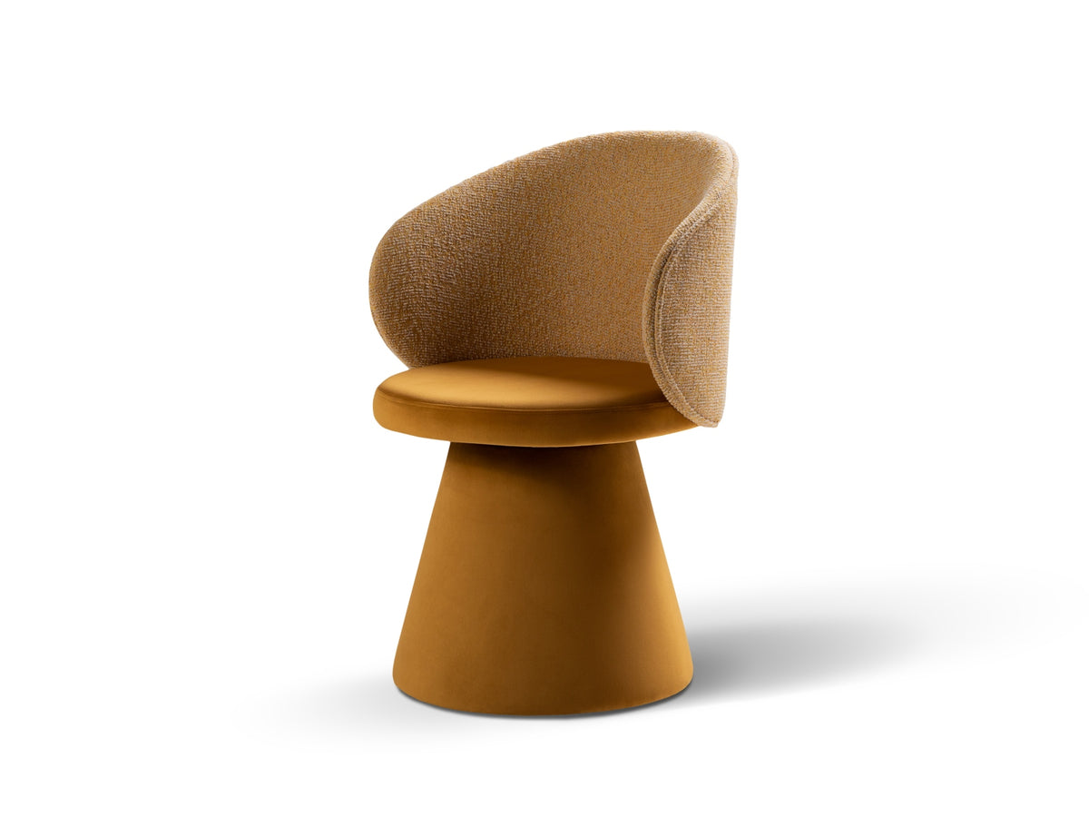 Inez — Armchair (60x57x83.5 cm) Mustard Melange && Yellow (Puente 53 && Bluvel 68)