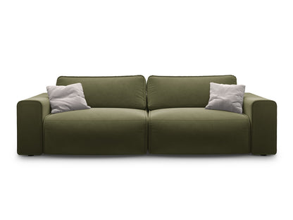 Victor — Sofa Moss Green Melange (Paris Forest) Black Plastic