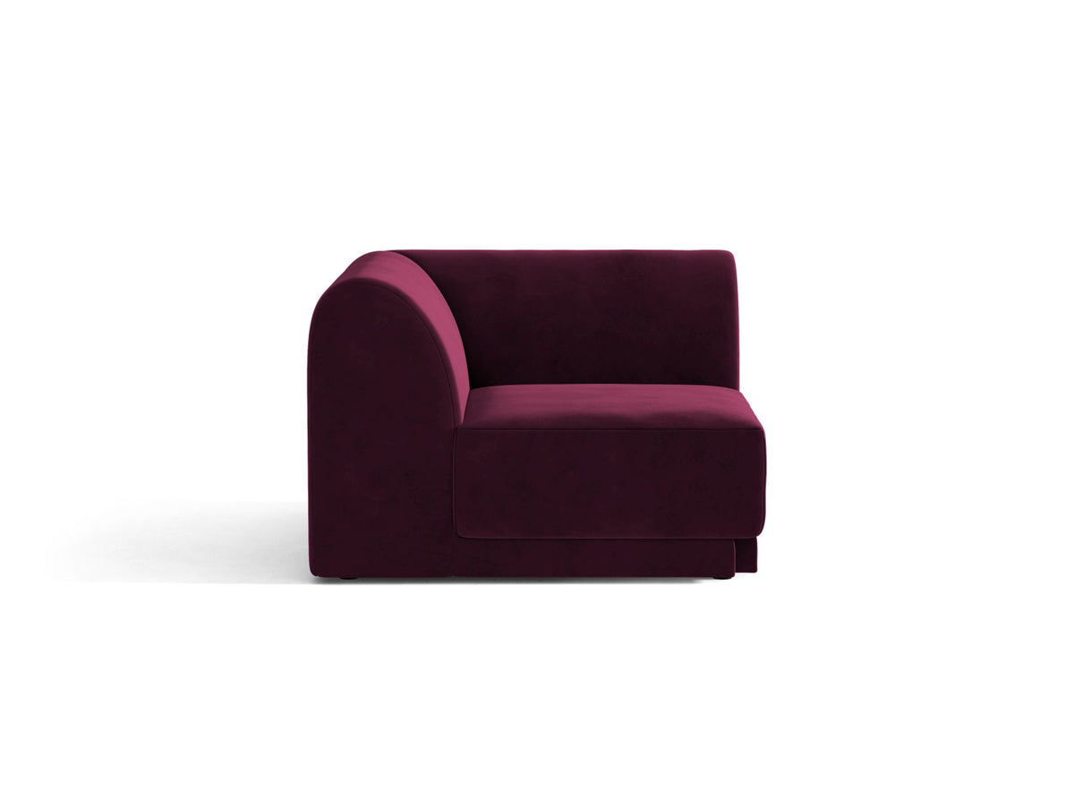 Miley — Modular Sofa Burgundy (Venus 2932) Black Plastic Unknown
