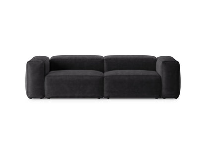 Bergamo — Sofa Grey (Perla 35) Black Plastic