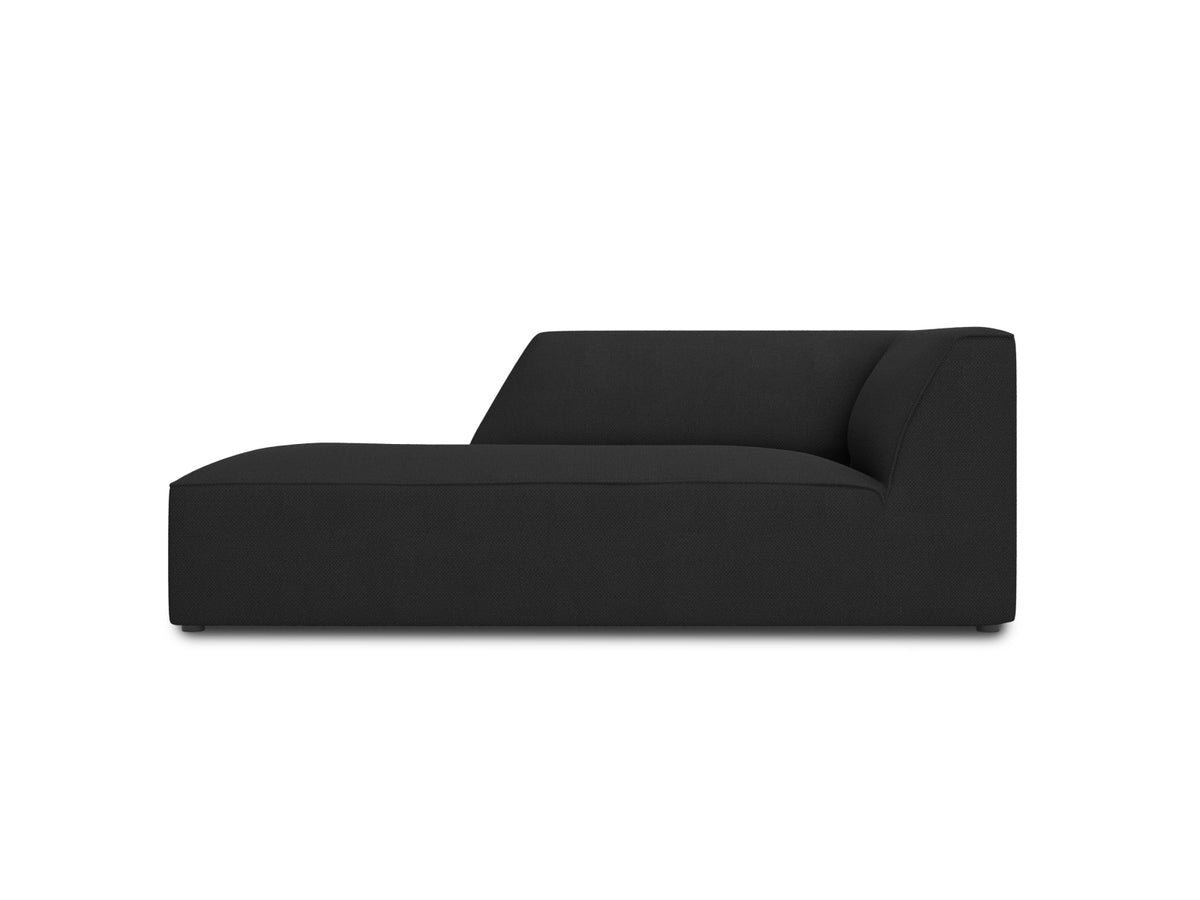 Ruby — Chaise Longue Black (Ottawa 12) Black Plastic Left