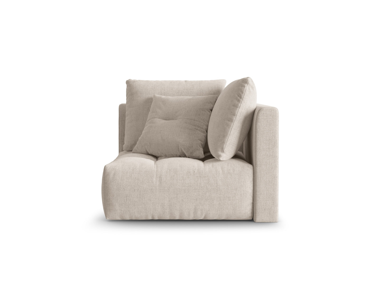 Bloom — Modular Sofa Dark Beige (City 05) Black Plastic