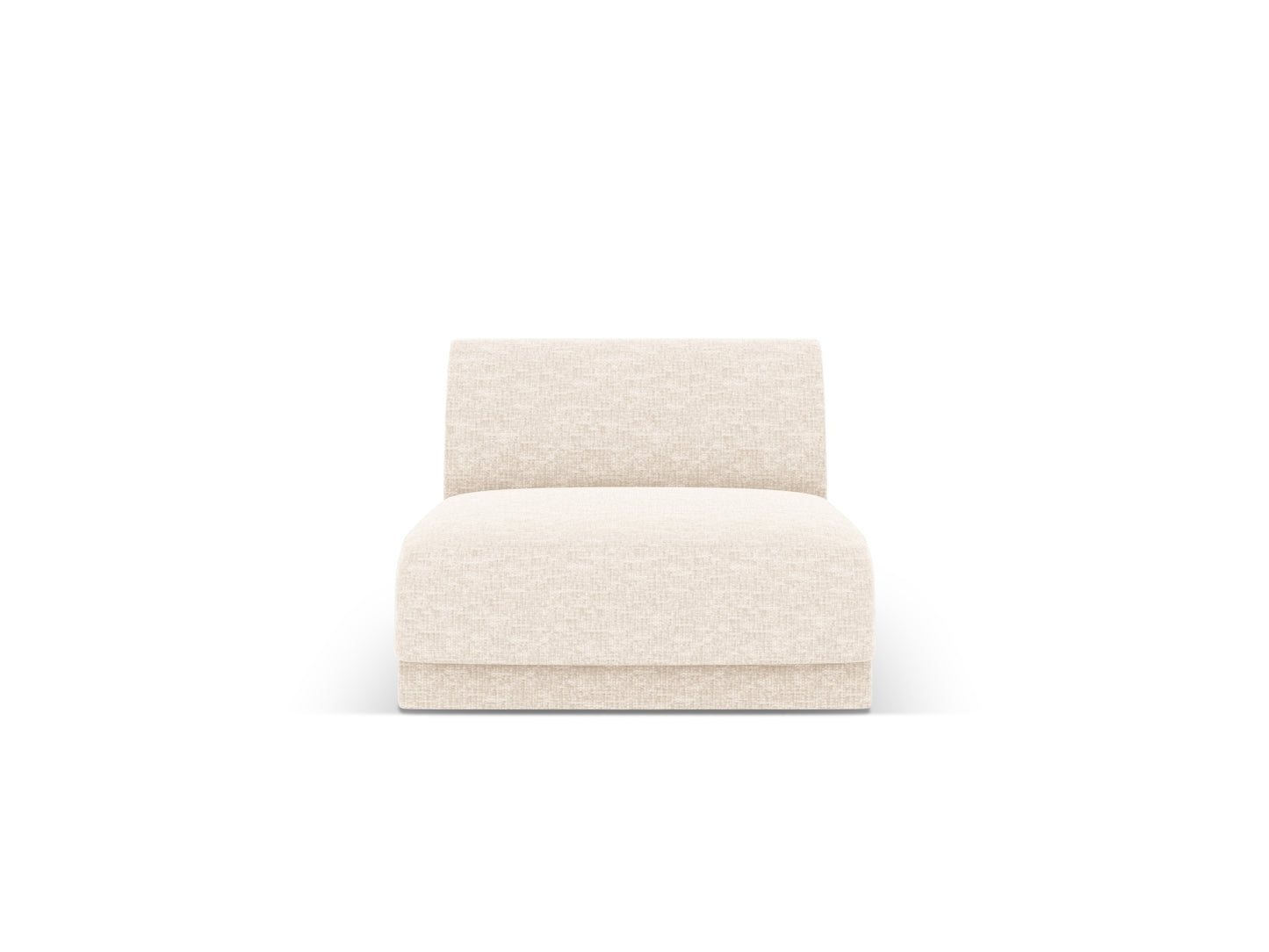 Miley — Modular Sofa Ivory (Eden 1 Ivory) Black Plastic